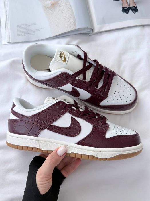 Nike SB Dunk Burgundy Croc 36-41р