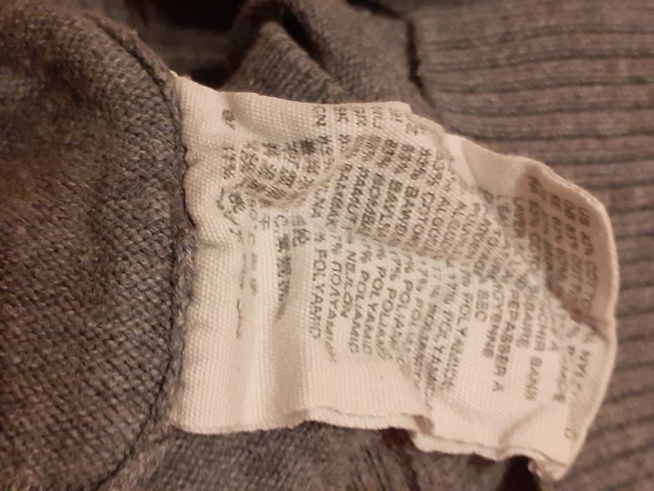 Szary bawełniany sweterek kardigan H&M 38 M