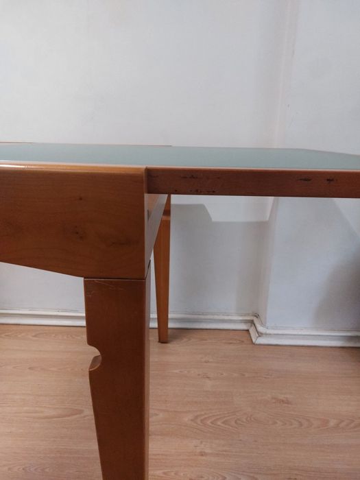 Mesa de refeição extensível em  madeira cerejeira