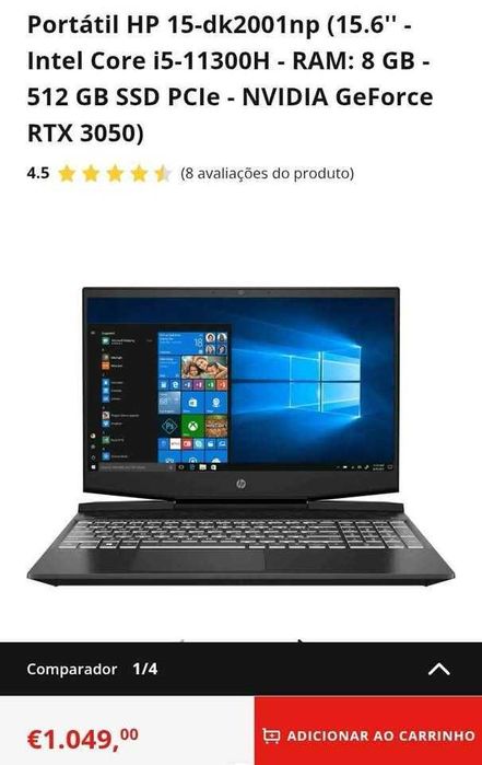 Computador Portátil Gaming HP Pavilion