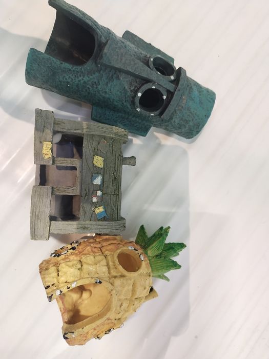 Domki do akwarium Spongebob zestaw 3