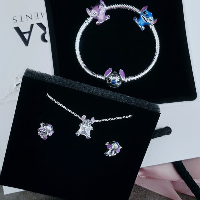 Сережки кульчики Пандора Pandora Дропшипінг Стіч Стич