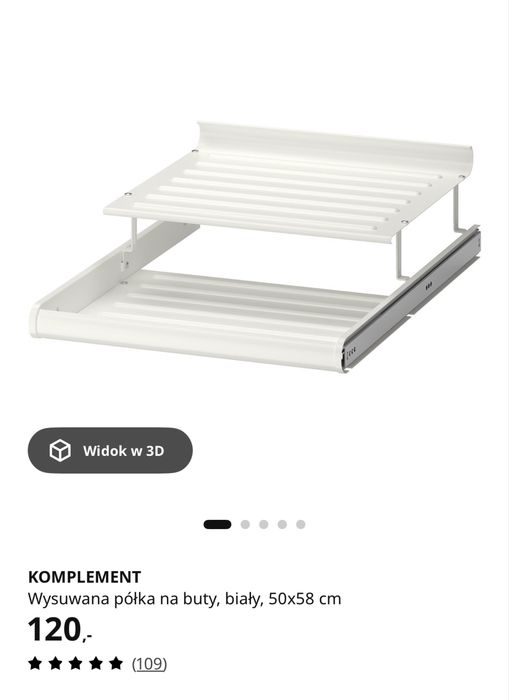 8x Półka na buty wysuwana IKEA KOMPLEMENT