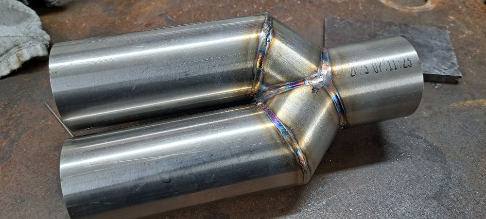 Końcówka wydechu Y stal nierdzewna 60,63.5,70,76mm