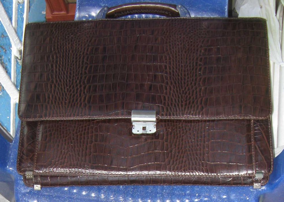 Мужской кожаный портфель Wolfe