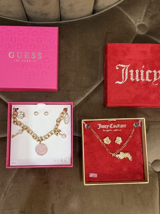 Набор цепочка и сережки от Juicy Couture ,Guess Original