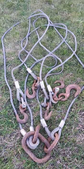 Zawiesie linowe, lina stalowa 5 haków