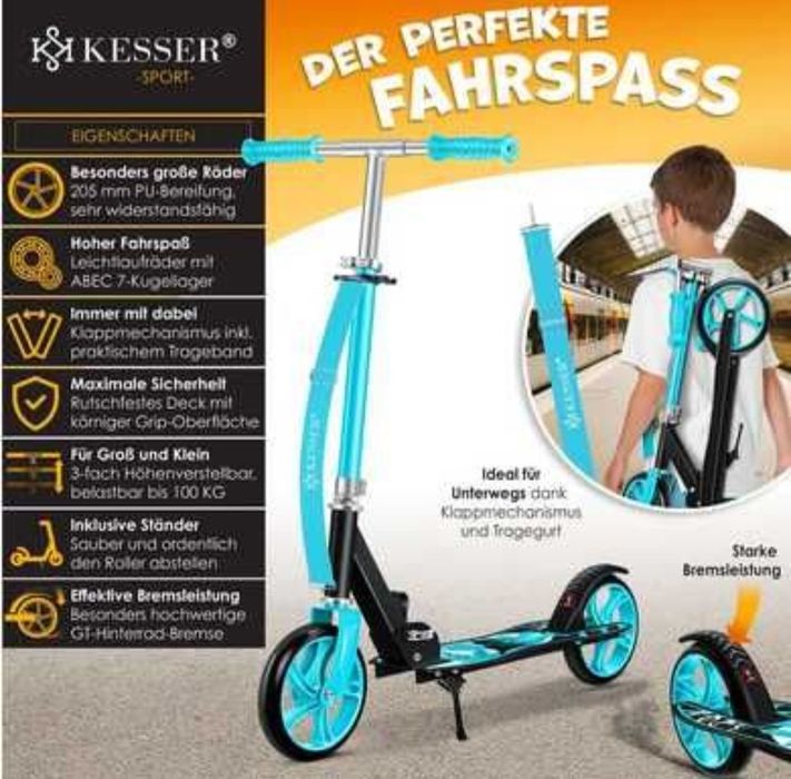 Hulajnoga składana antypoślizgowy podnóżek regulacja kierownicy