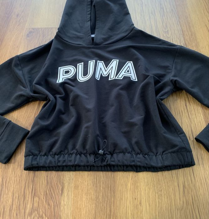 Czarna bluza z kapturem Puma