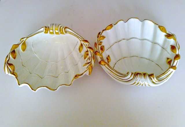Concha da Vista Alegre  com aplicação de ouro