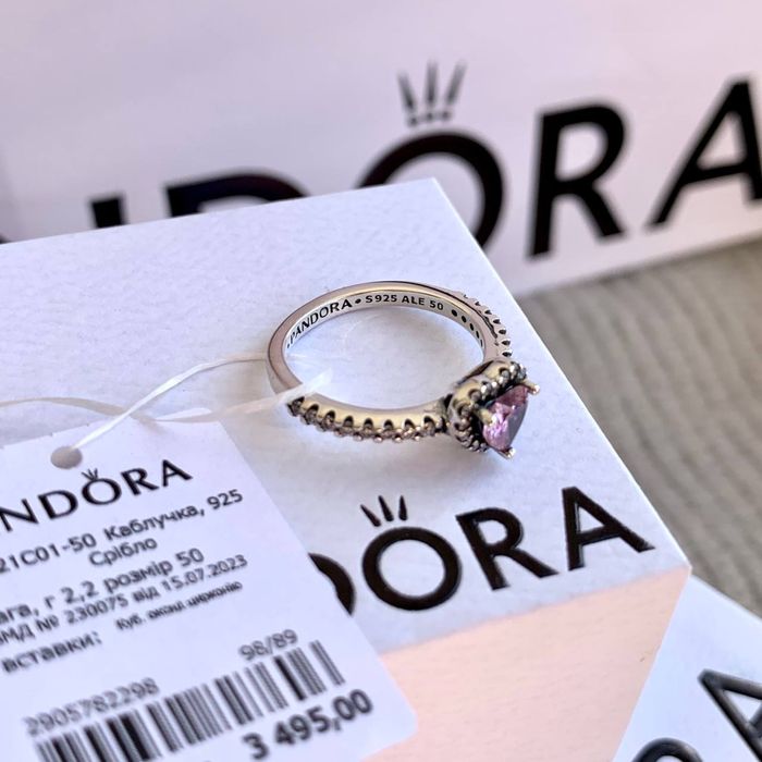 Каблучка Пандора оригінальне кольцо Pandora новая срібло Пандора