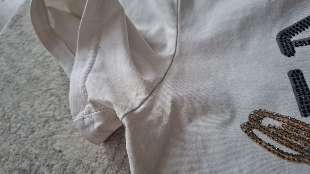 T-shirt z nadrukiem i cyrkoniami M