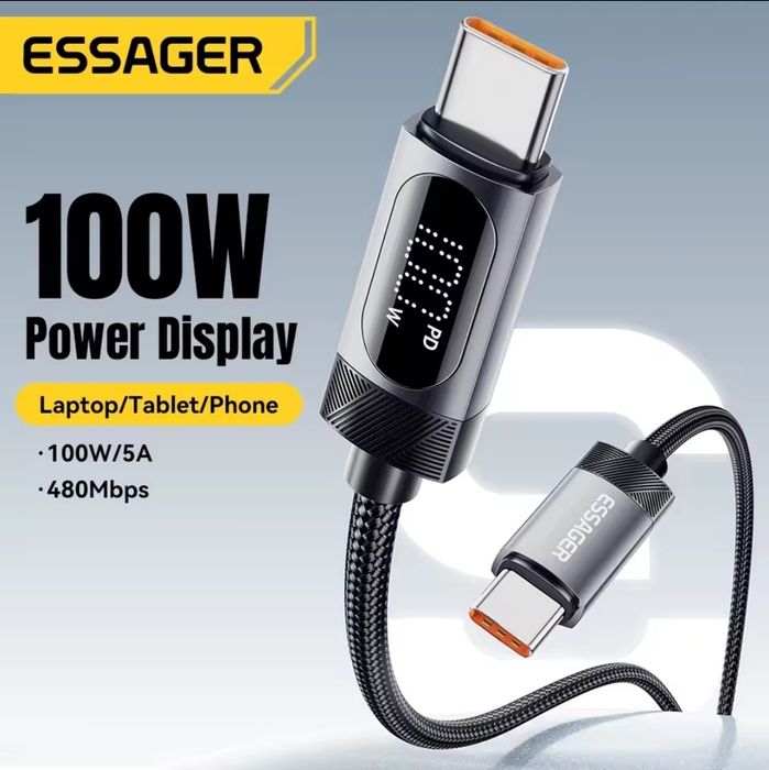 Якісні кабелі Ugreen PD100W PD240W PD3.1 Type-C Lightning usb