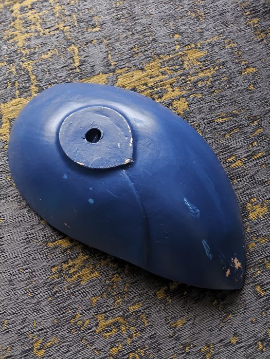 Fruteira / Travessa azul de cerâmica pintada a mão