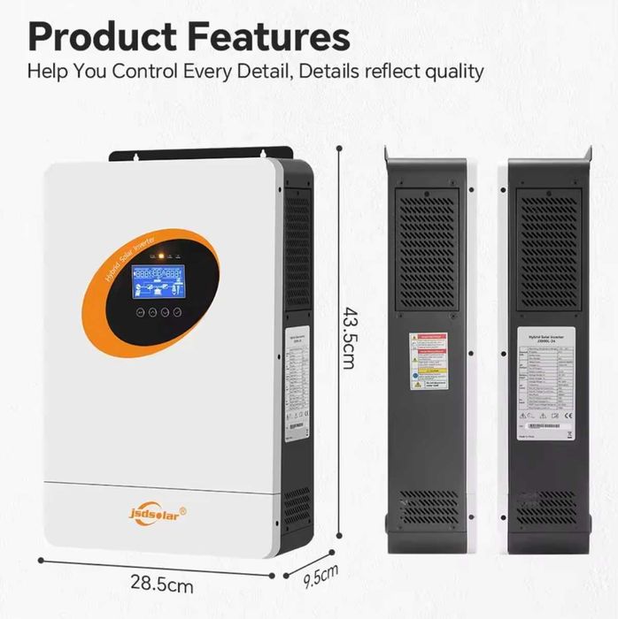 НАЛИЧИЕ Гибридный инвертор JSDSolar J4000HC 4кВт 24V-220V 100A +WiFi