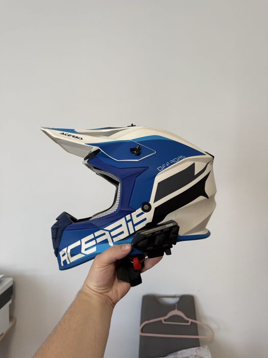 Кросовий мотошолом Acerbis Linear XL з гарнітурою