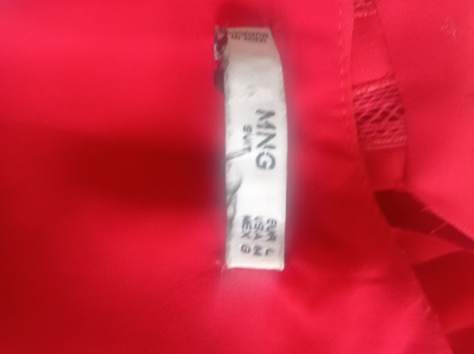 Fato-de-macaco cigarrete, vermelho da Mango