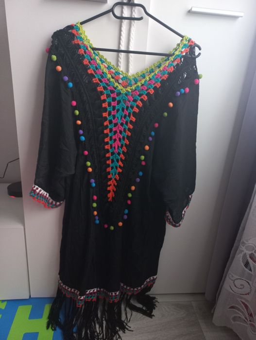 Sukienka plażowa tunika boho rozmiar uniwersalny unikat