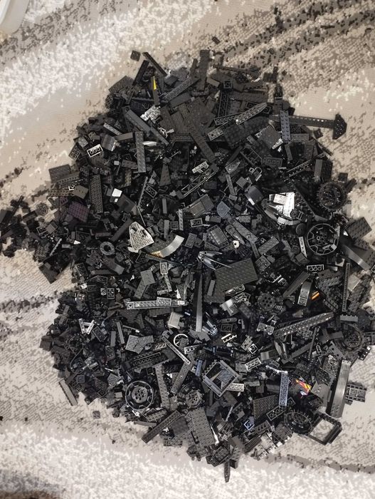 Klocki Lego mix oryginalne na kg. Zielone Czarne Szare Tan brązowe