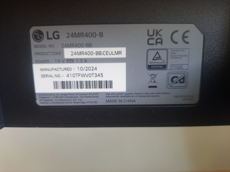 Monitor LG 24MR400-B (gwarancja do lipca 2027)