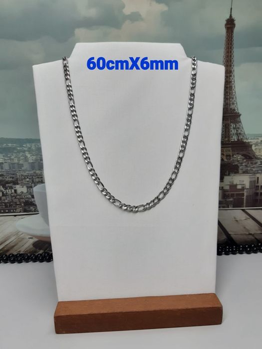 Colar homem em aço inoxidável 60cmX6mm