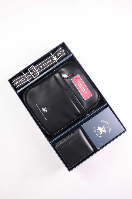 Beverly Hills Polo Club zestaw prezentowy torba portfel męski czarny