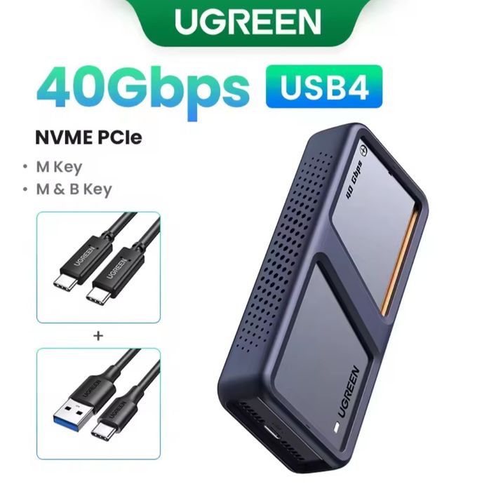 Ugreen SSD  карман M2 NVME 40 Gbps USB 4.0 (CM 642 )