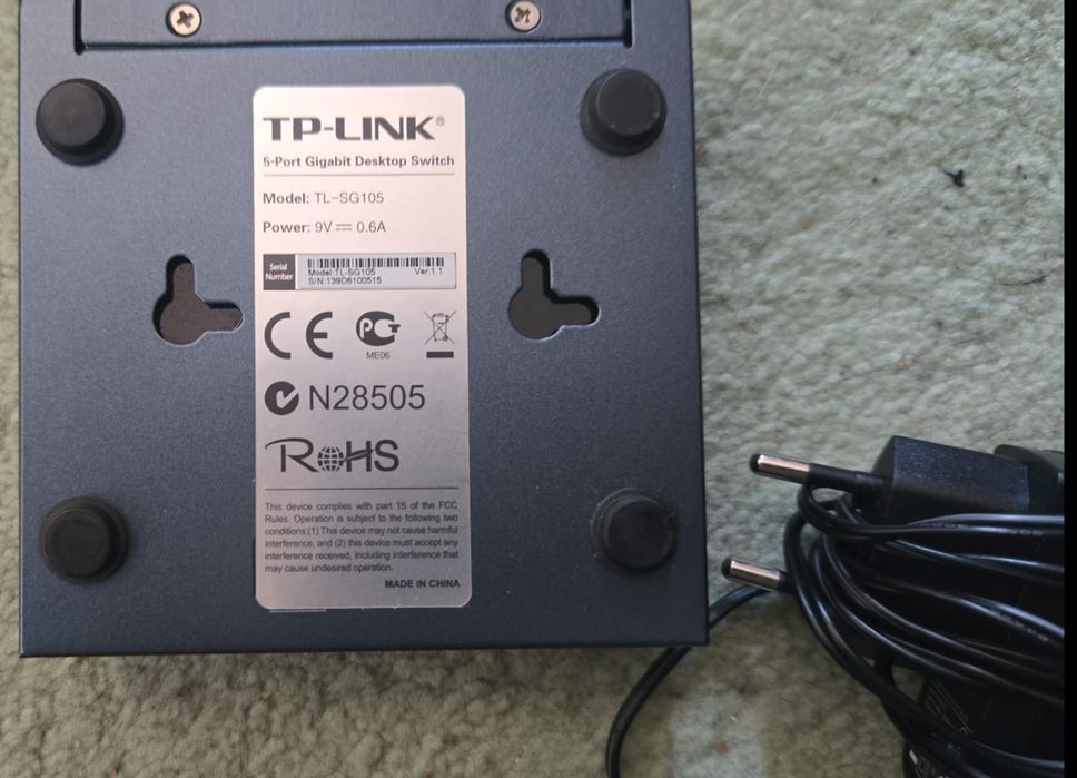 Portas gigabits desktop switch