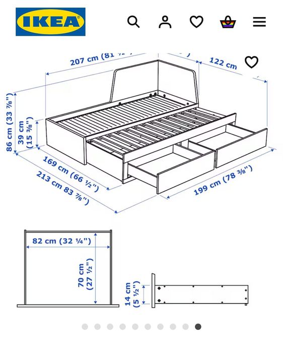 Cama IKEA individual/ dulpa
