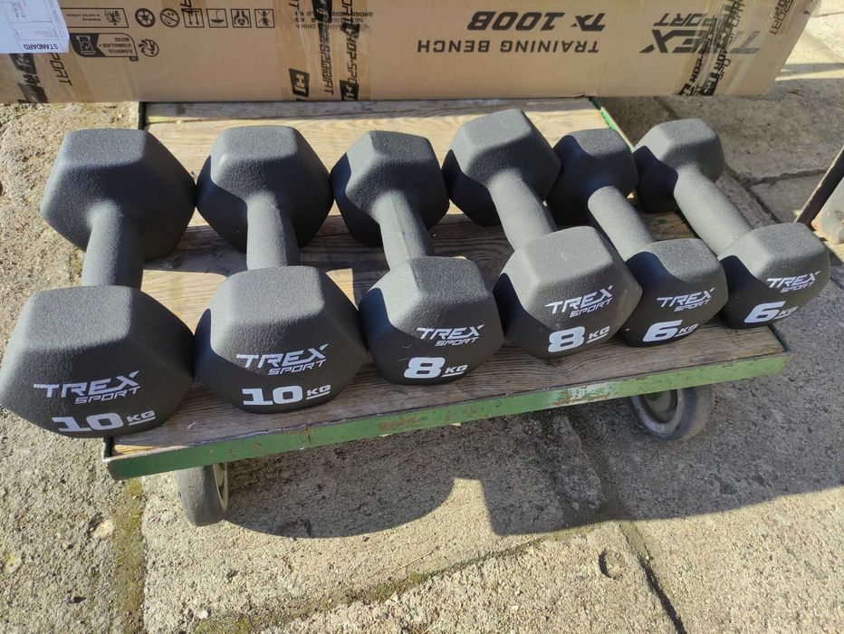 Hantle hantelki ciężarki neoprenowe 2x8kg 2x7kg 2x6kg 2x5kg