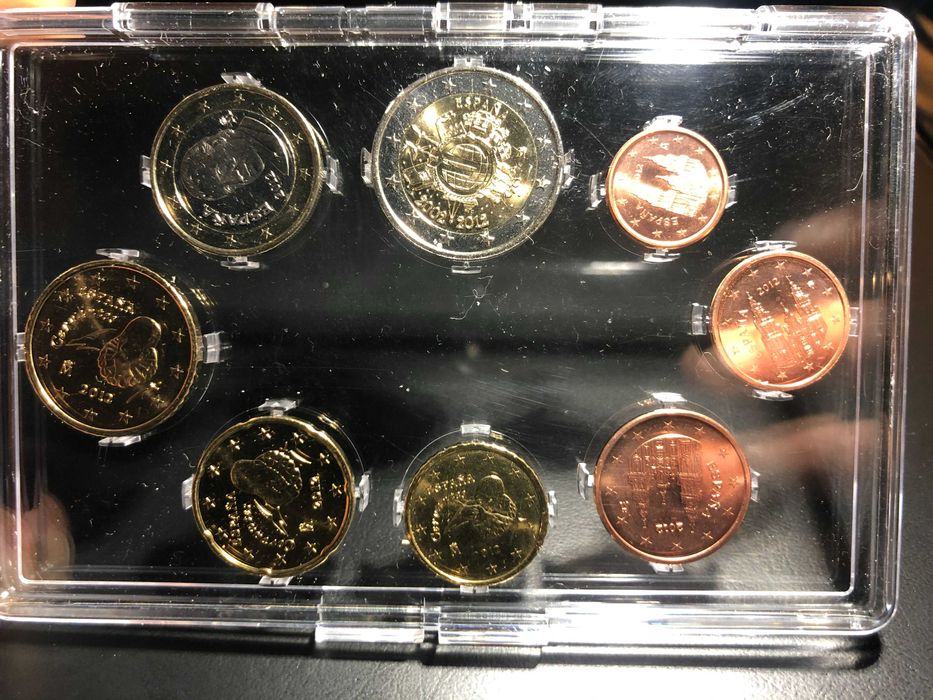 Set Anual Espanha 2011 UNC com Estojo-Inclui 2€ 10Anos Circulação Euro