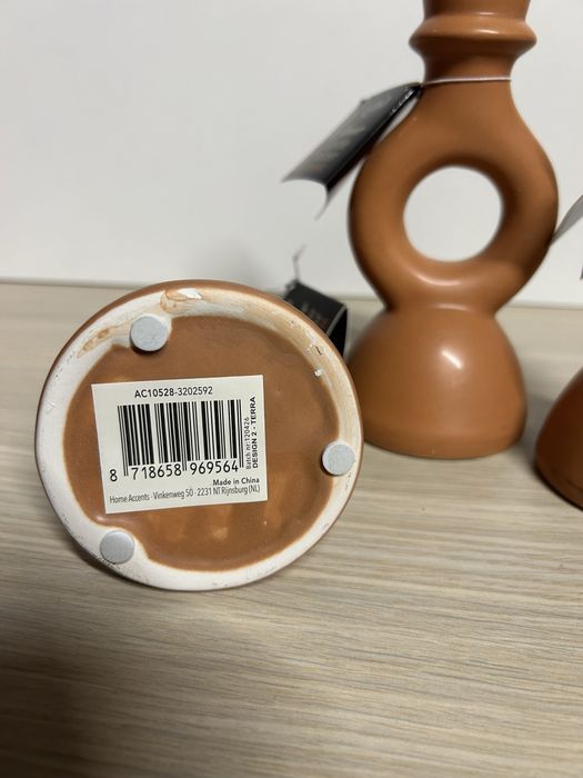 Zestaw 3 świeczników ceramicznych nr.7653