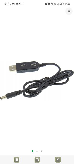 Підвищувальний перехідник – кабель для роутера Berger USB 5V to 12V DC