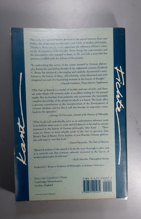 Fate of Reason German Philosophy from Kant to Fichte, de F. Beiser