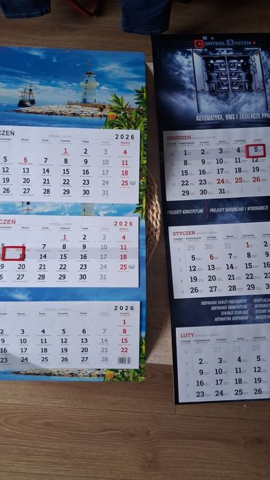 Kalendarze 3 części nowe