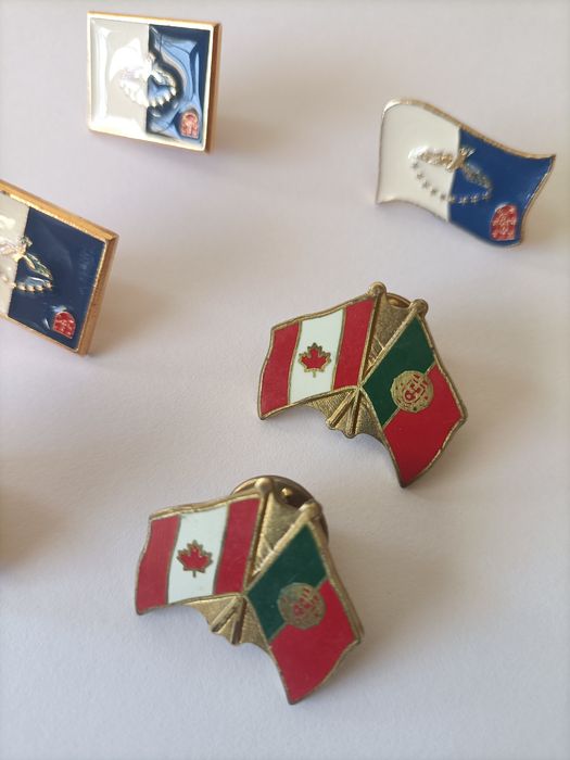 Pins coleção (Portugal+Canadá) e região autónoma dos Açores