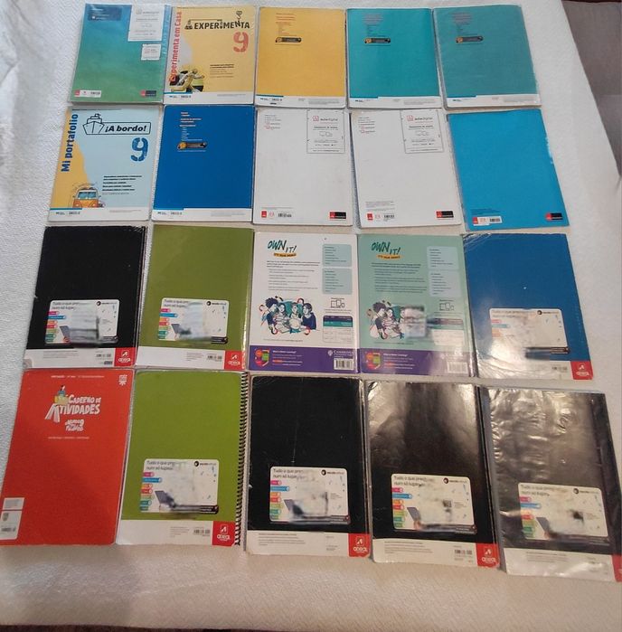 Livros escolares 9° ano.