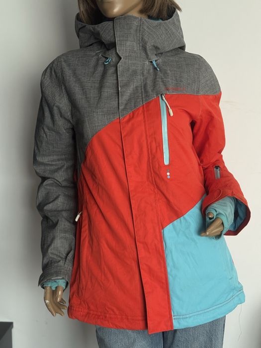 Kurtka narciarska damska O Neill szary pomarańcz S