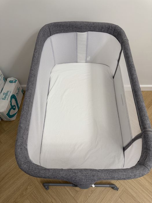 Łóżeczko dziecięce niemowlęce dostawne Moby-System LUNA 3w1 - szare
