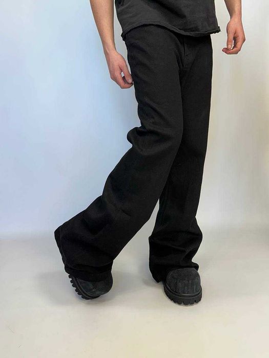 Rick Owens DRKSHDW клеш чорні джинси banana boot cut M штаны джинсы С