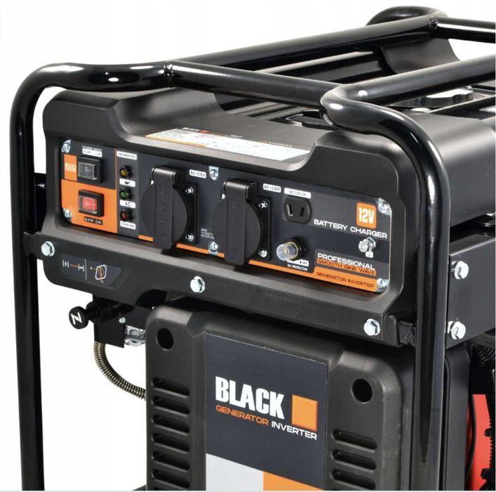 Інверторний бензиновий генератор BLACK 3,4 кВт 230 В, чиста синусоїда