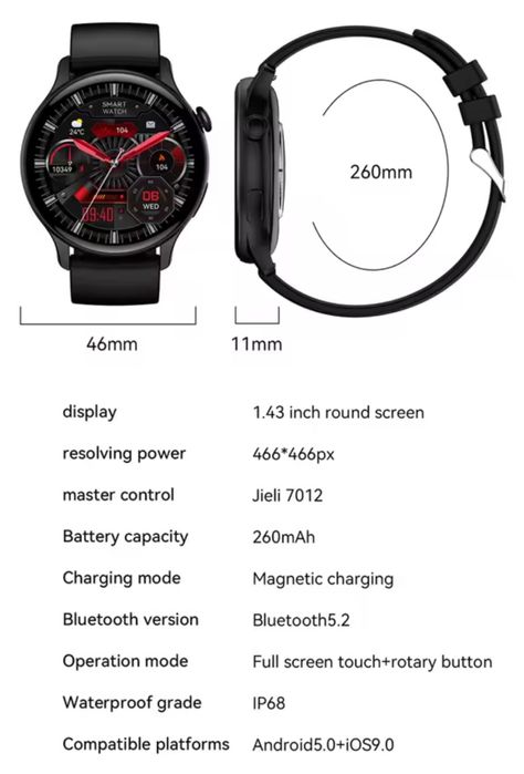 Relógio Smartwatch NFC AMOLED
