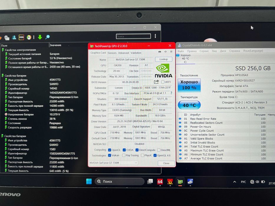 lenovo T440s Core i7-4600U/8Гб ОЗУ/SSD 256Гб/GT 730/14'' FullHD