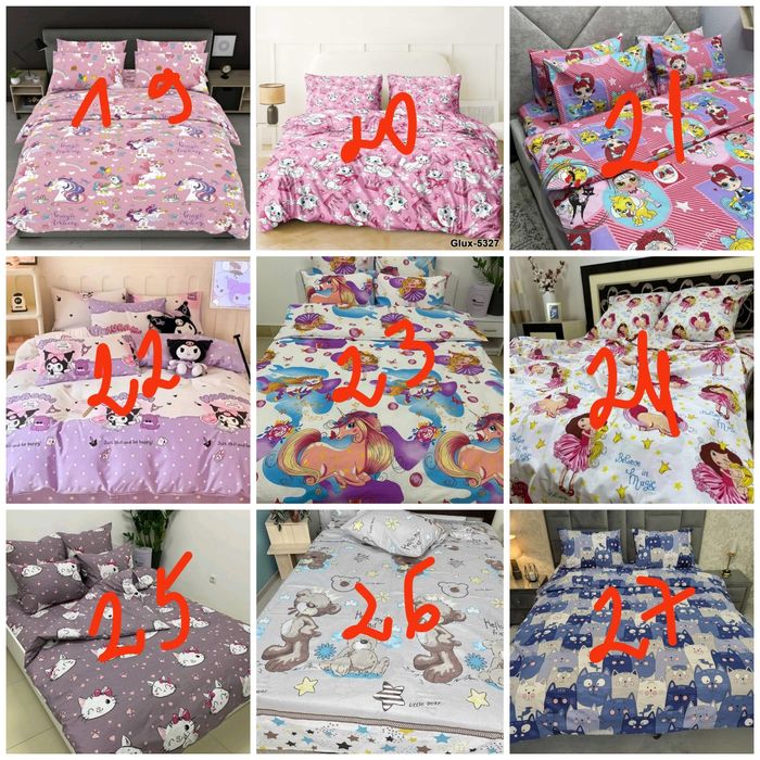 Дитяча півтораспальна постільна білизна бязь голд люк,  власне виробни