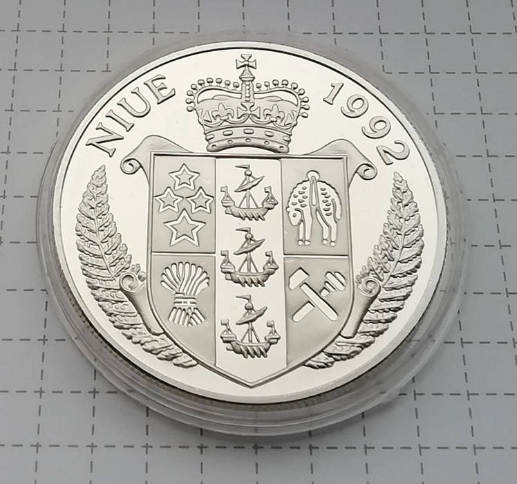 Ніуе 10 доларів 1992р. Постанова. СРІБЛО. ПРУФ. Сертифікат.
