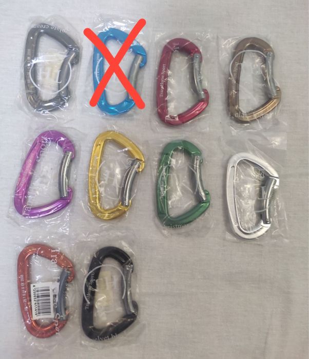 Алюмінієвий карабін 26 кН | кемпінг, туризм, рюкзак