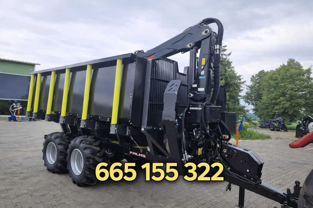 Maszyna leśna przyczepa zrywkowa PALMS 15U  ŻURAW X100 przyczepa leśna