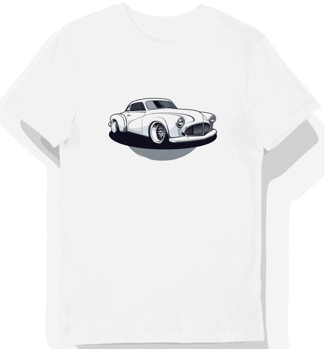 Koszulka męska biała Drapieżny Szyk Studebakera XXL