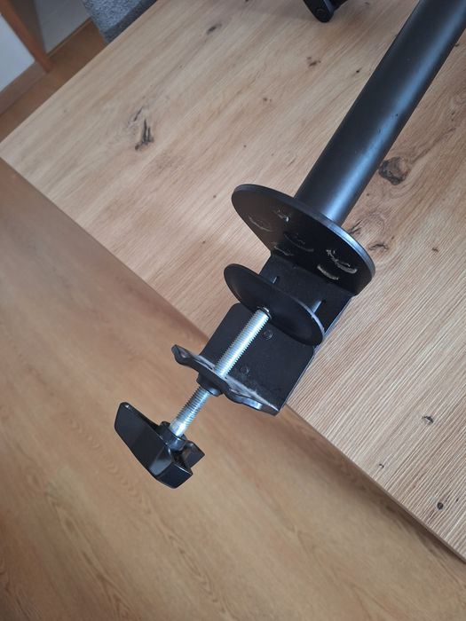 Suporte de monitor duplo preto