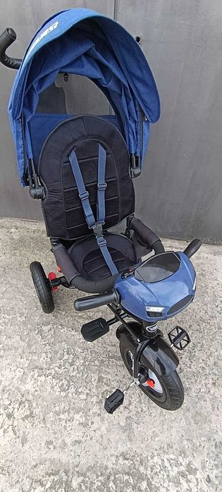 Новый Детский велосипед с родительской ручкой TURBO TRIKE NEW BLUE